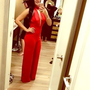 Bebe Red Jumpsuit